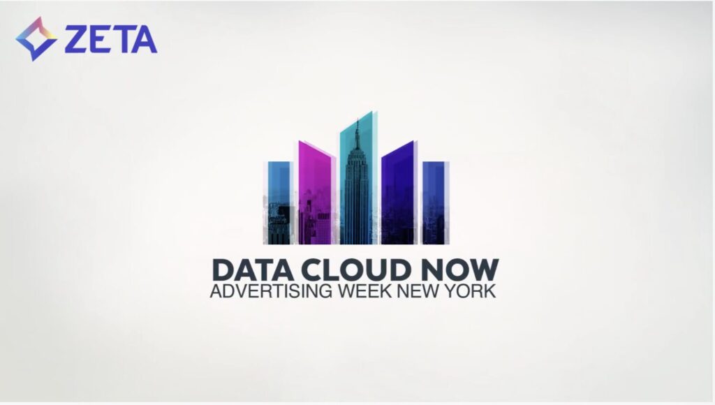 chart with text saying data cloud now Advertising Week New York